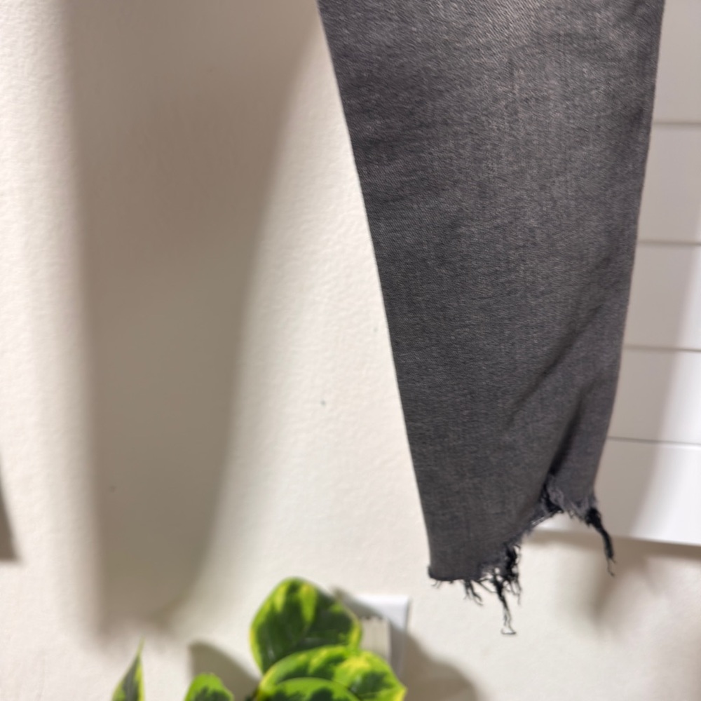 Express Frayed Hem Women's Jeans in Charcoal - Picture 8 of 12